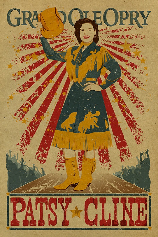 Patsy Cline Grand Ole Opry concert poster