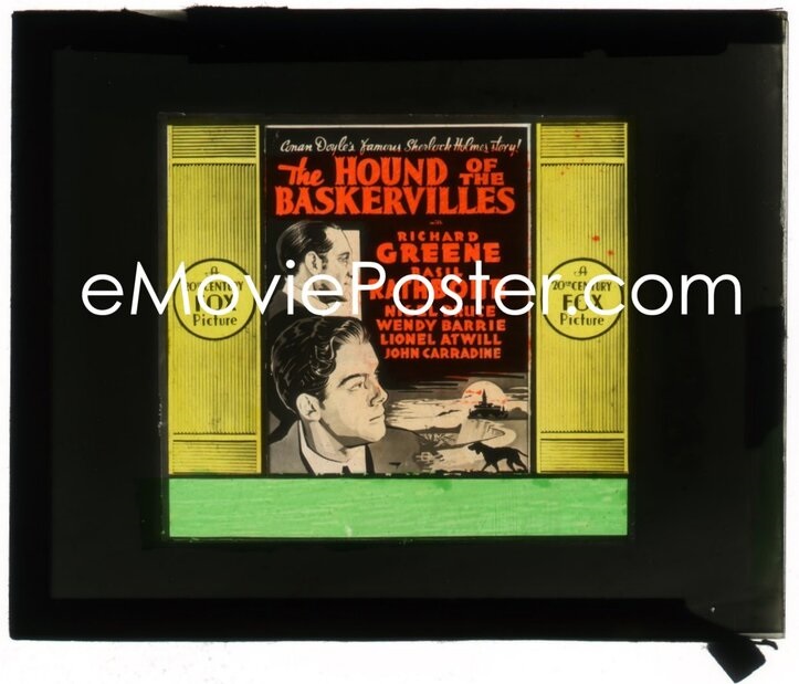 eMoviePoster Hound of the Baskervilles glass slide