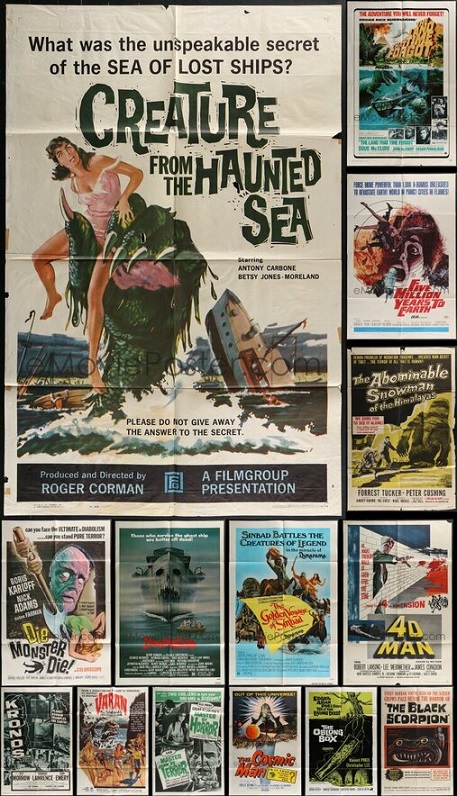 eMoviePoster horror & sci-fi one-sheets bulk lot