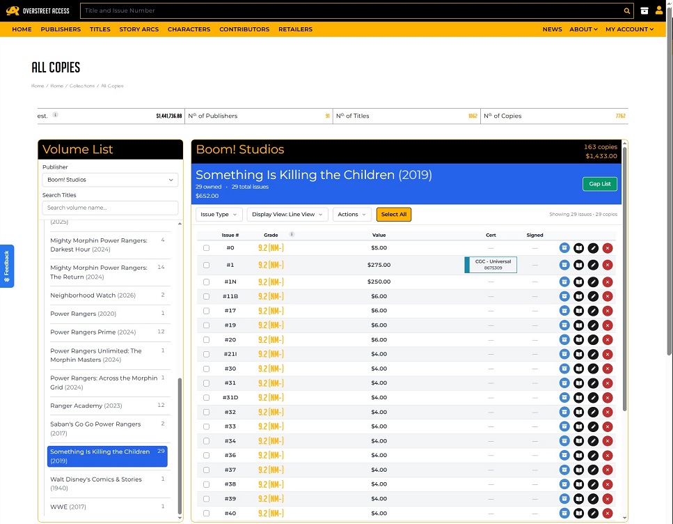 Beta Collection Management line view