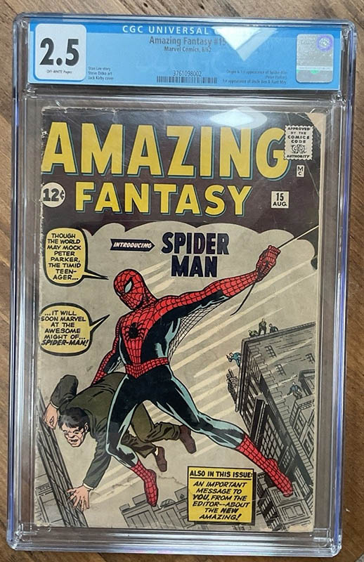 Comic sales on eBay Amazing Fantasy #15
