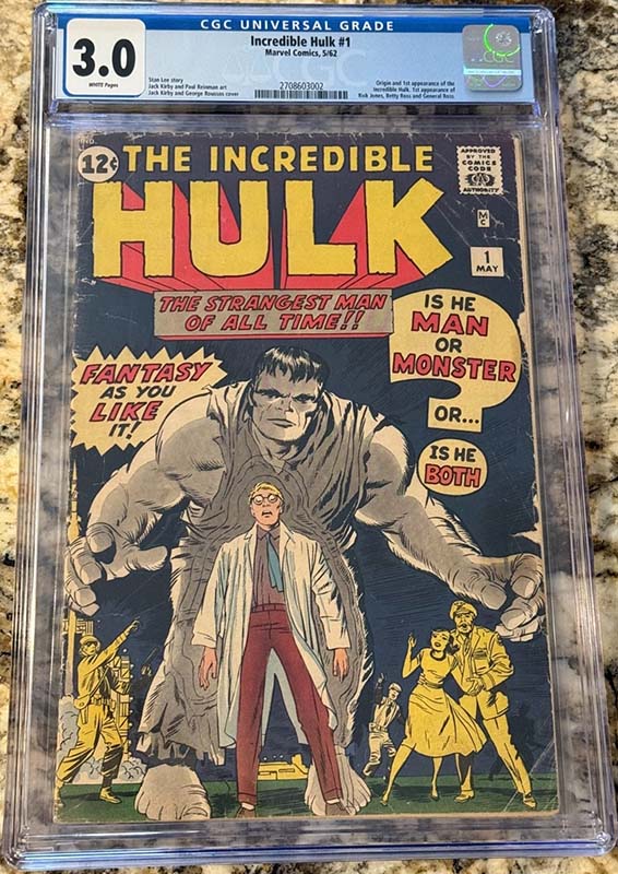 Comic sales on eBay Incredible Hulk #1