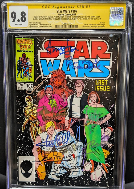 Comic sales on eBay Star Wars #107