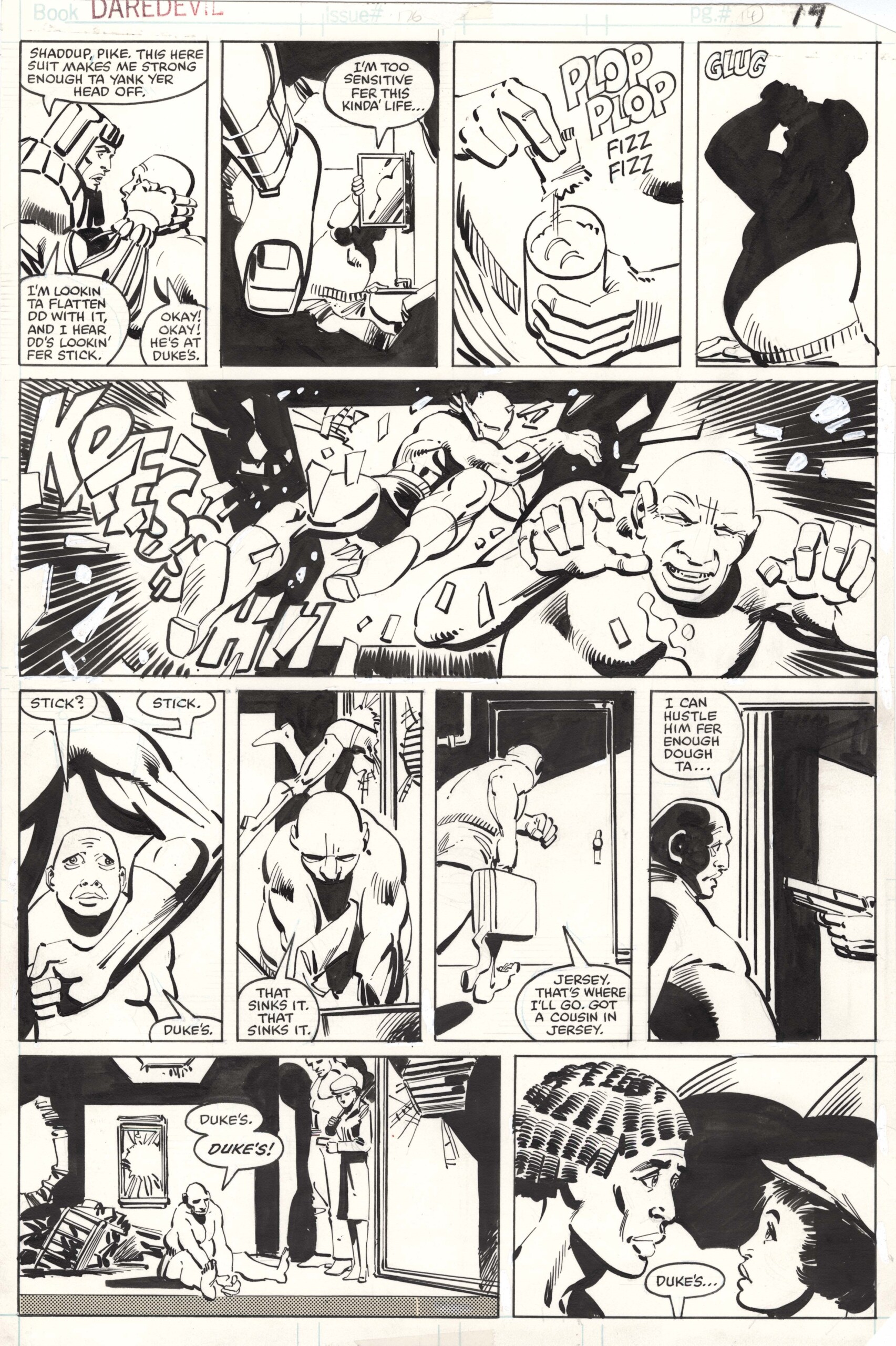 ComicLink Frank Miller and Klaus Janson Daredevil #176 page