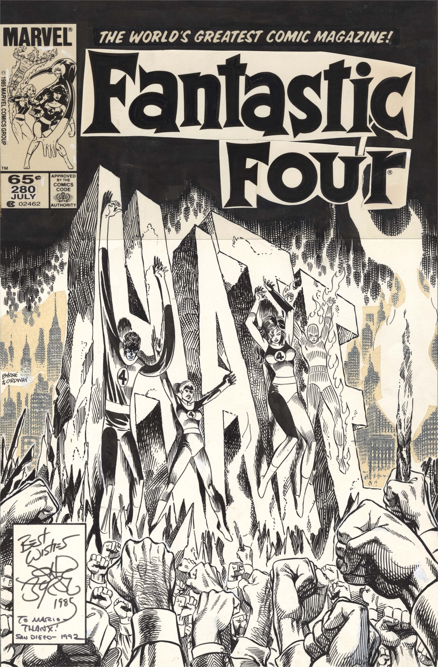 ComicLink John Byrne Fantastic Four #280 cover