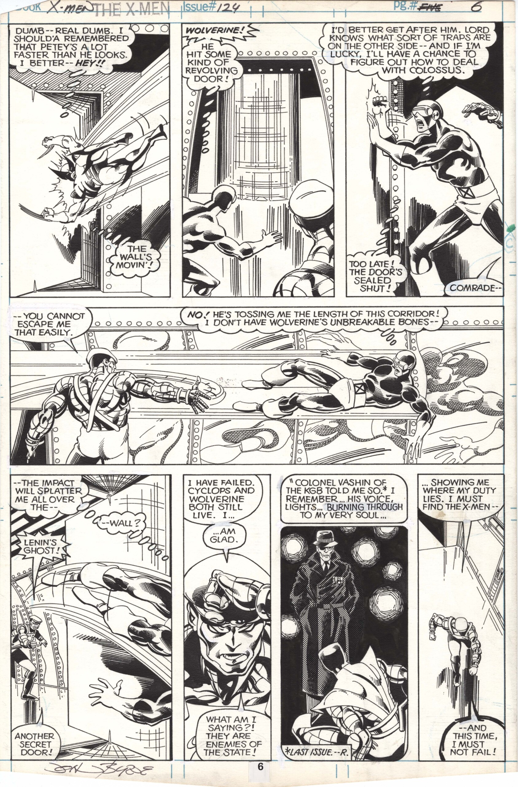ComicLink John Byrne and Terrry Austin X-Men #124 page