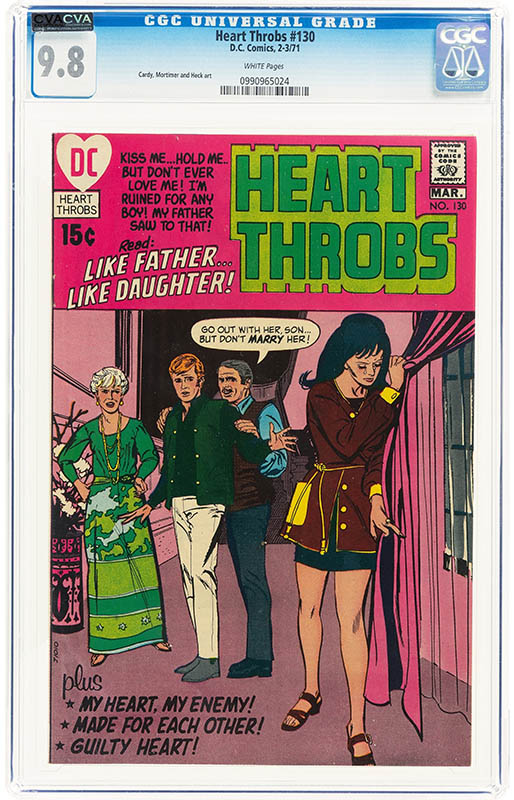 Heritage Romance Comics Auction Heart Throbs #130