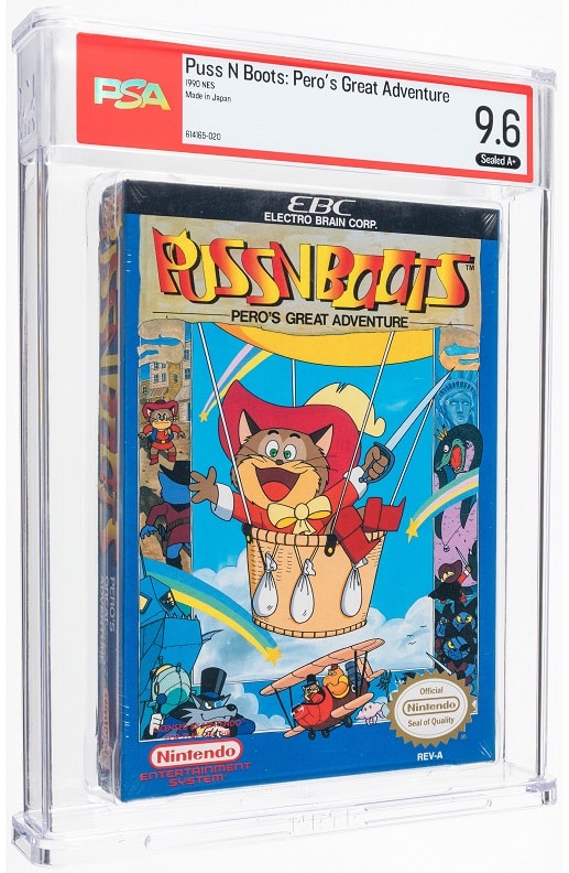 Heritage weekly auction Puss N Boots Peros Great Adventure for NES