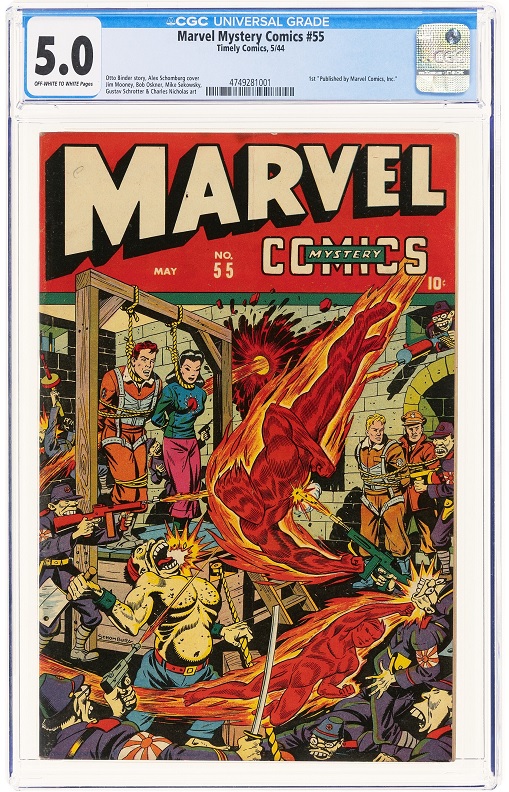 Heritage weekly auctions Marvel Mystery Comics #55
