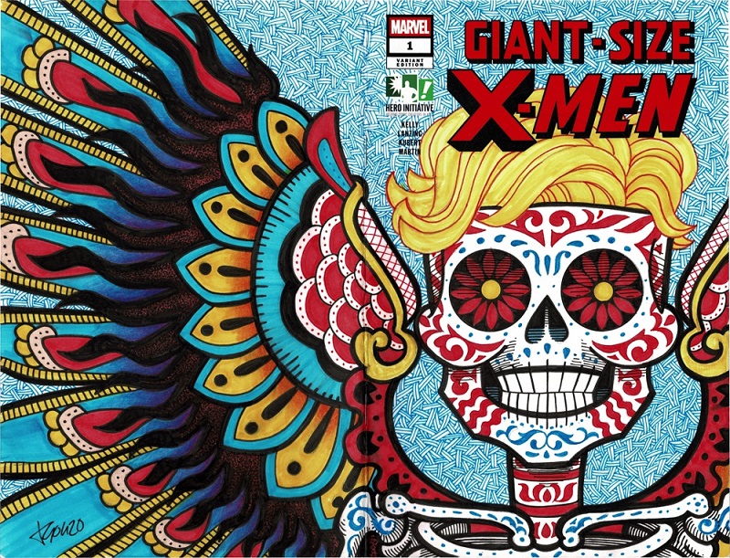 Hero Initiative’s Giant-Size X-Men 100 Project cover by J. Gonzo