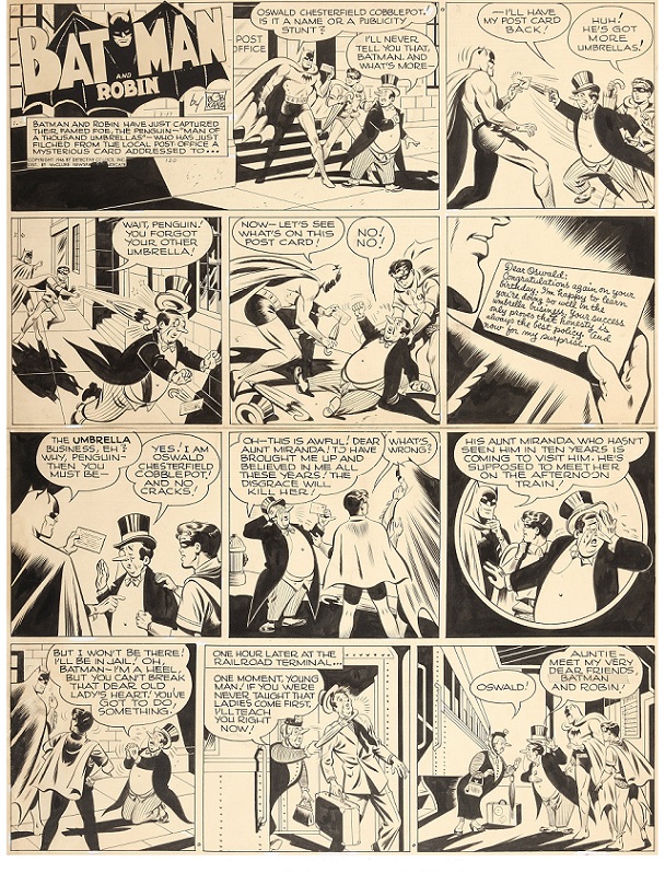 Inside the Guide Batman and Robin Sunday comic strip from 1946