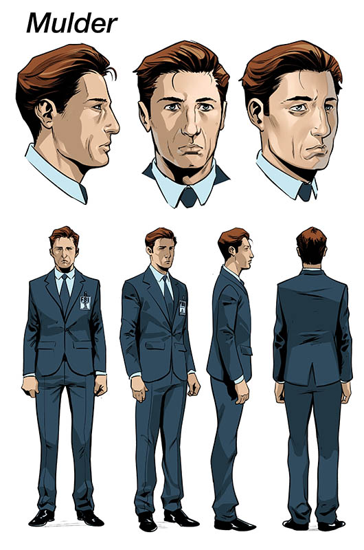 The X-Files comic Mulder character design