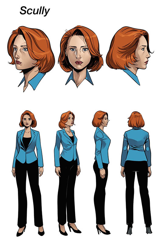 The X-Files comic Scully character design