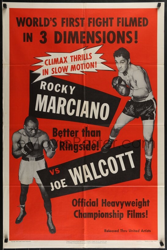 eMoviePoster Rocky Marciano vs Joe Walcott one-sheet