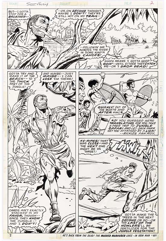Heritage weekly auctions Dick Ayers and John Tartaglione’s Sgt. Fury #112 story page 2