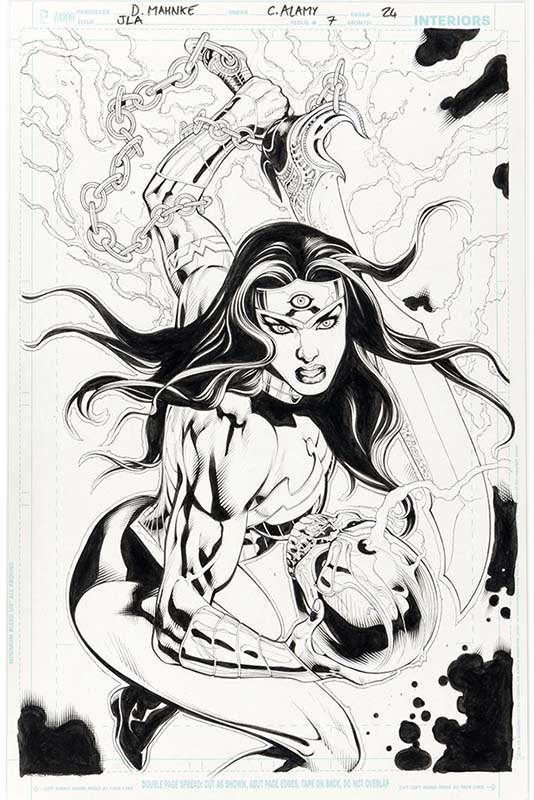 Heritage weekly auctions Doug Mahnke and Christian Alamy’s Justice League of America #7 splash page 24