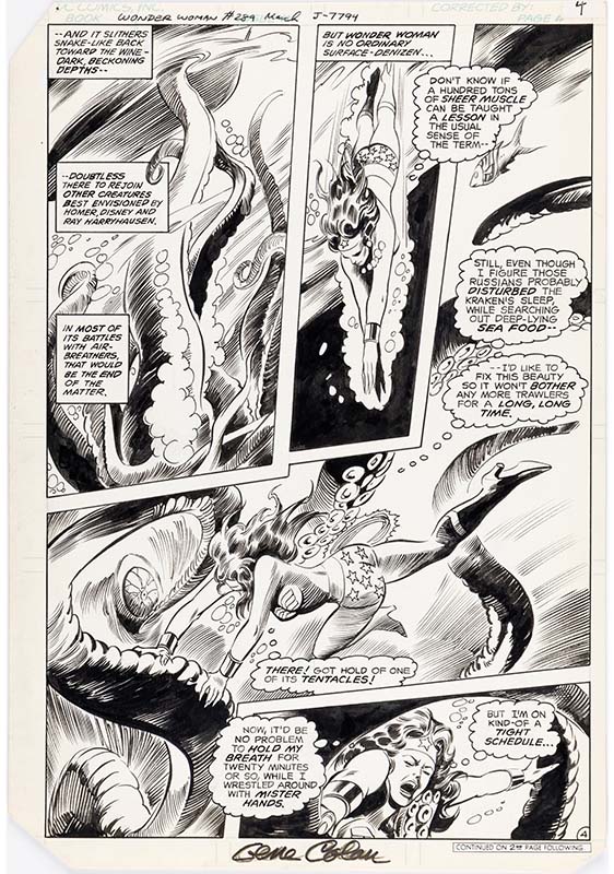 Heritage weekly auctions Gene Colan and Romeo Tanghal’s Wonder Woman #289 story page 4