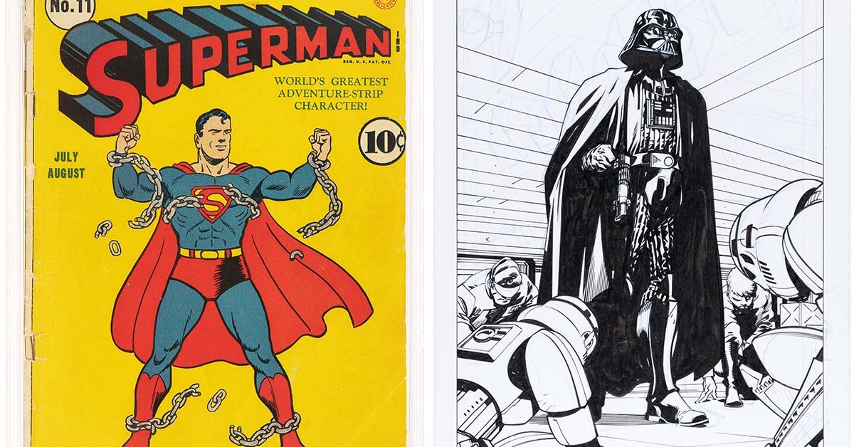 Signed Superman Book, Darth Vader Art in Heritage Weekly Auctions