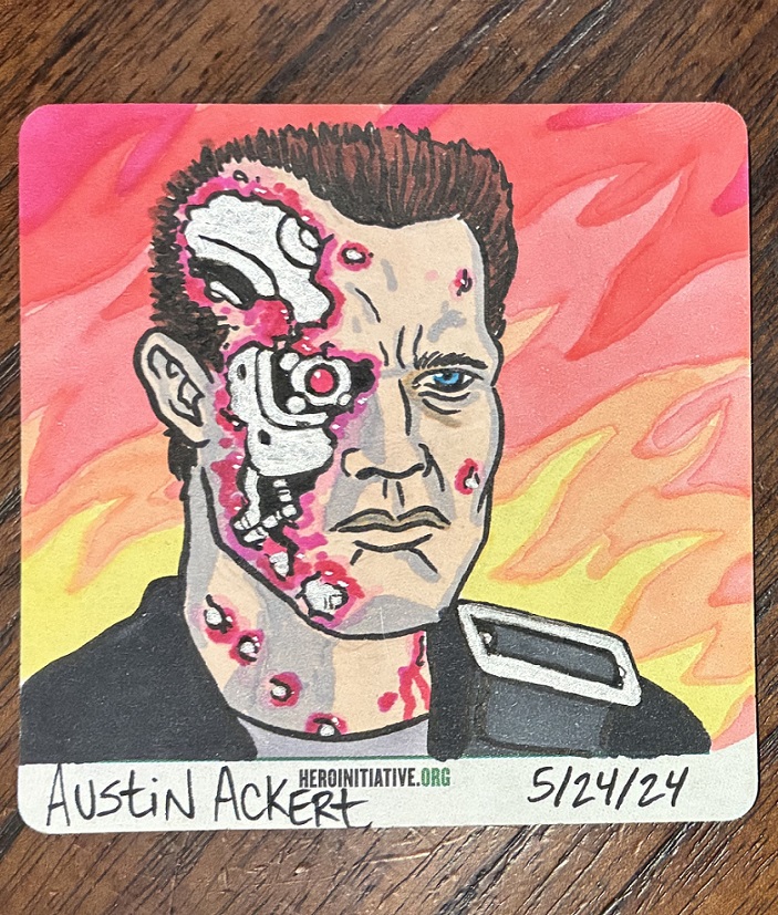 Hero Initiative Austin Ackert’s Terminator on Hero drink coaster