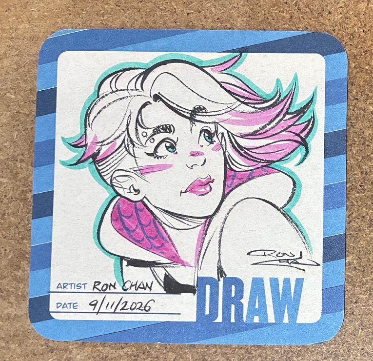 Hero Initiative Ron Chan’s sketch of Spider-Gwen