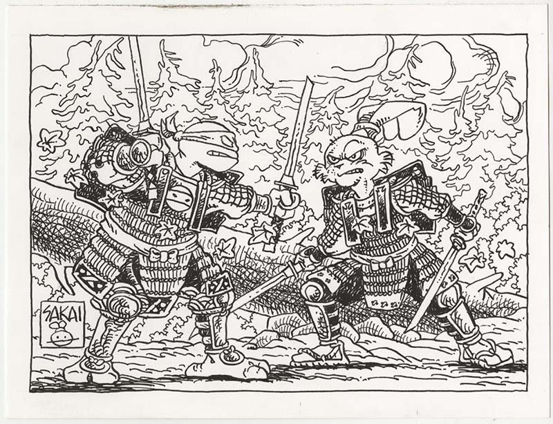 Hero Initiative charity auction art by Stan Sakai