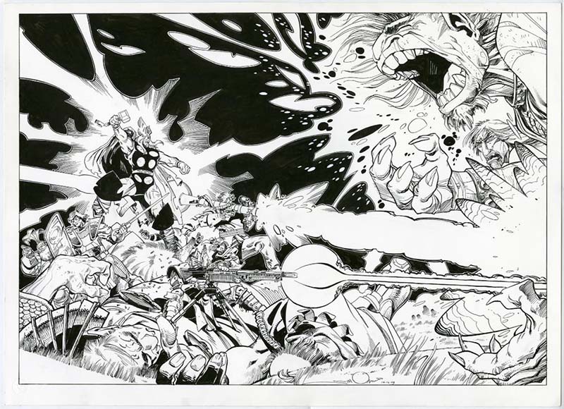 Hero Initiative charity auction art by Walter Simonson