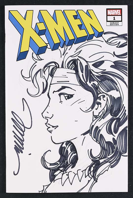 MyComicShop Rogue sketch by Jim Lee on X-Men #1 facsimile edition