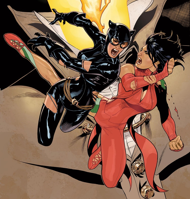 Roulette Veronica Sinclair tangling with Catwoman