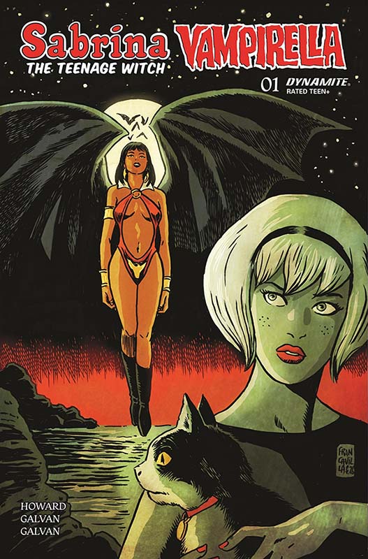 Sabrina the Teenage Witch X Vampirella #1 cover by Francesco Francavilla