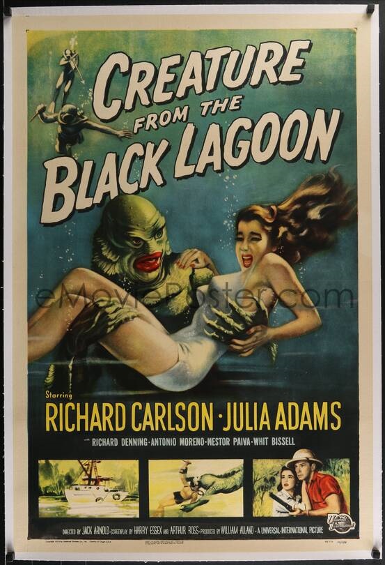eMoviePoster auction Creature from the Black Lagoon one-sheet