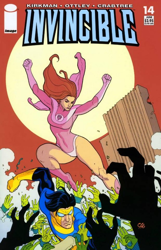 Atom Eve on the cover of Invincible #14