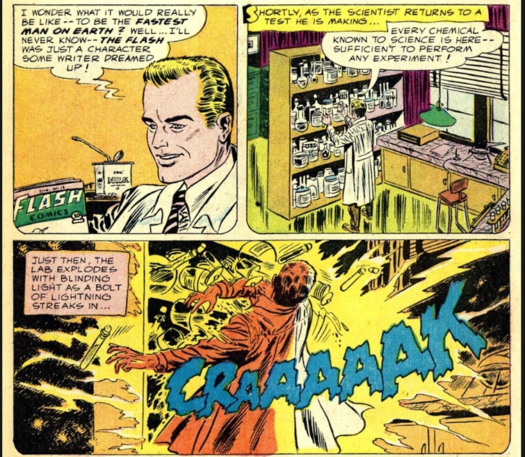 Barry Allen becoming the Flash