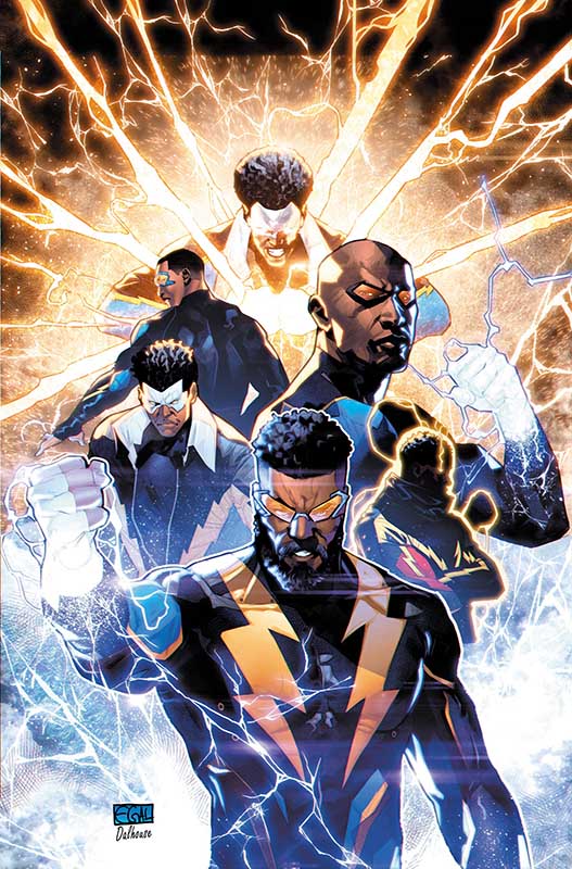 Black Lightning 50th Anniversary Special main cover by Edwin Galmon and Andrew Dalhouse