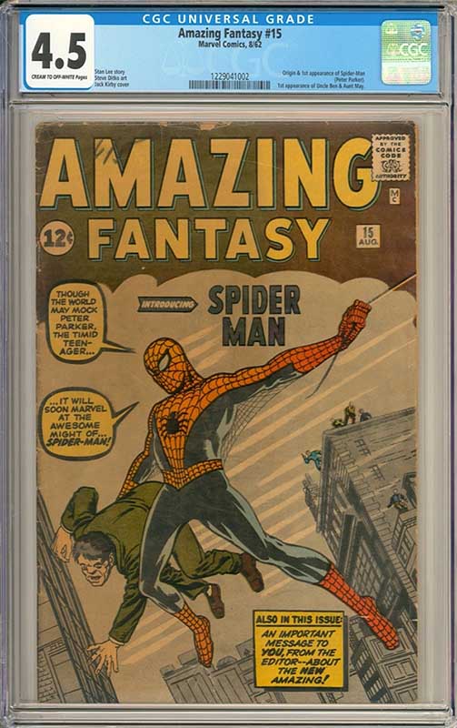 Comic sales on eBay Amazing Fantasy #15