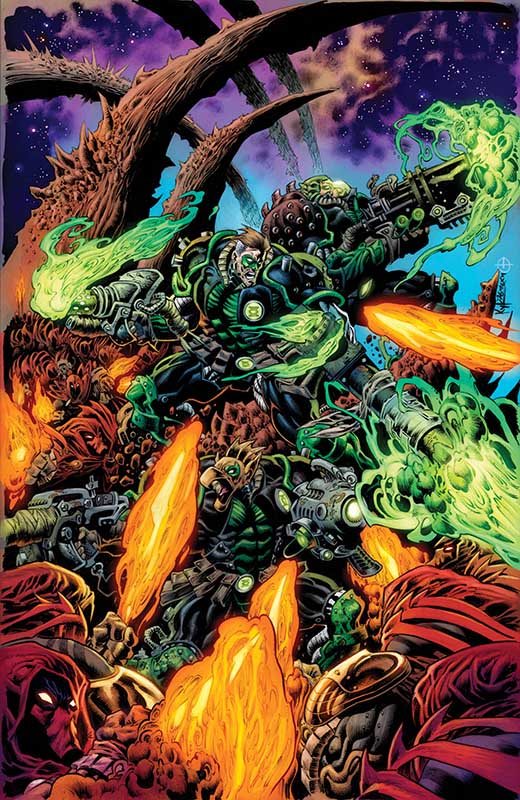 Green Lantern Doomed Cosmos #1 main cover by Kyle Hotz