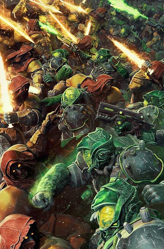Green Lantern Doomed Cosmos #1 variant cover by Björn Barends