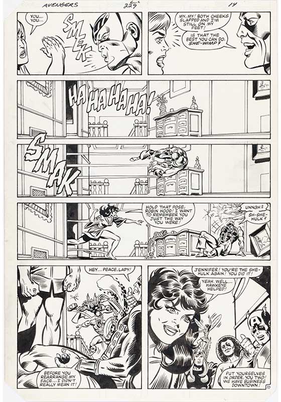 Heritage weekly auction Al Milgrom and Joe Sinnott’s The Avengers #229 story page 10