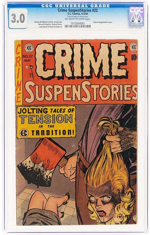 Heritage weekly auction Crime SuspenStories #22