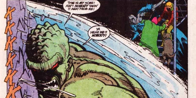 Killer Croc saving people in the sewer