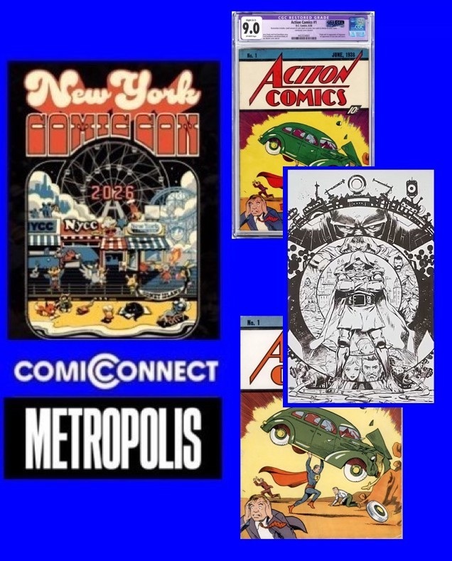 Metropolis-ComicConnect showcase Action Comics #1 & Doom original art
